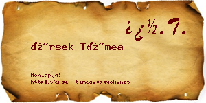 Érsek Tímea névjegykártya